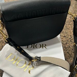 Dior Black Crossbody Bag with Gold Accents